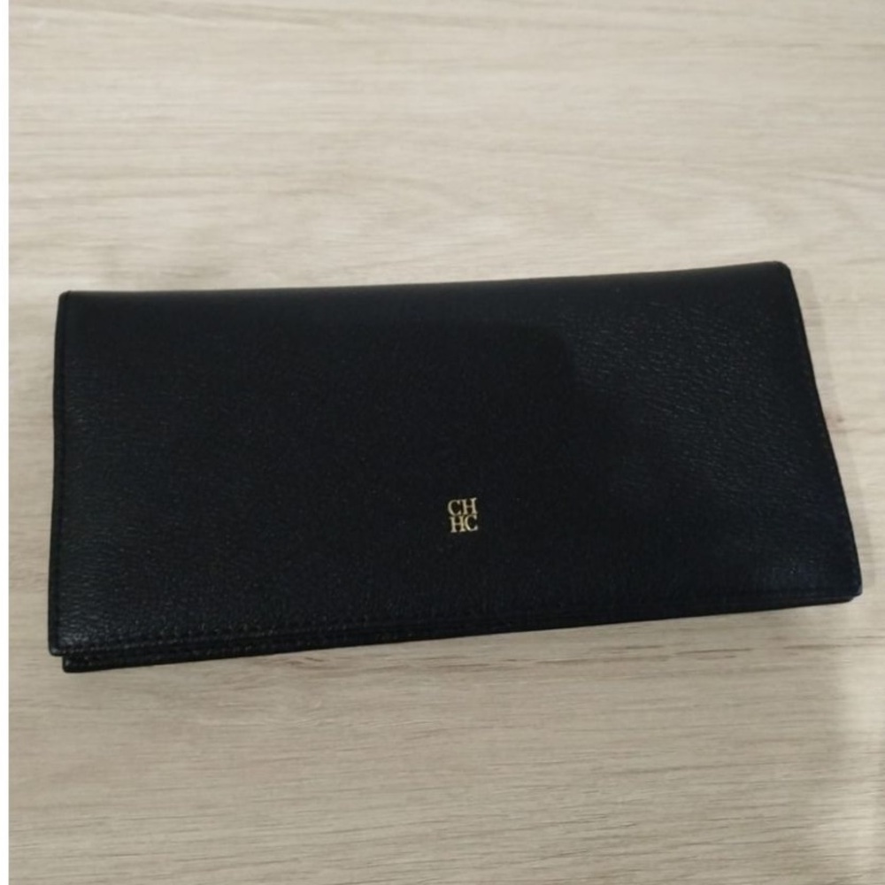 Carolina Herrera new Black Leather Women's wallet